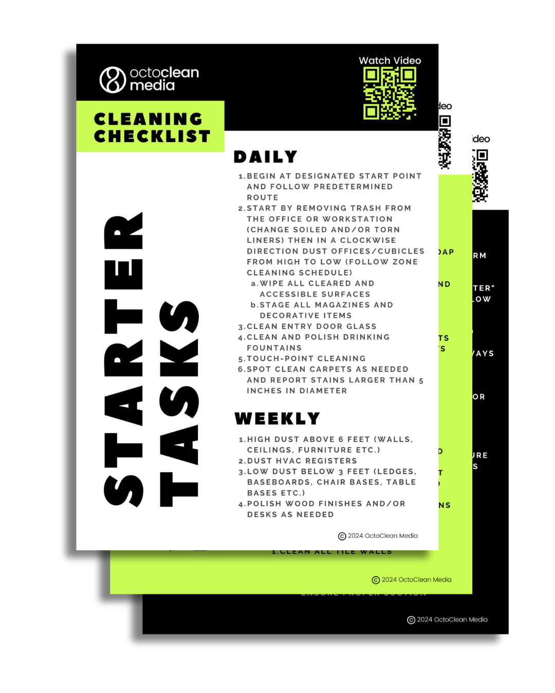 Cleaning Training Cards