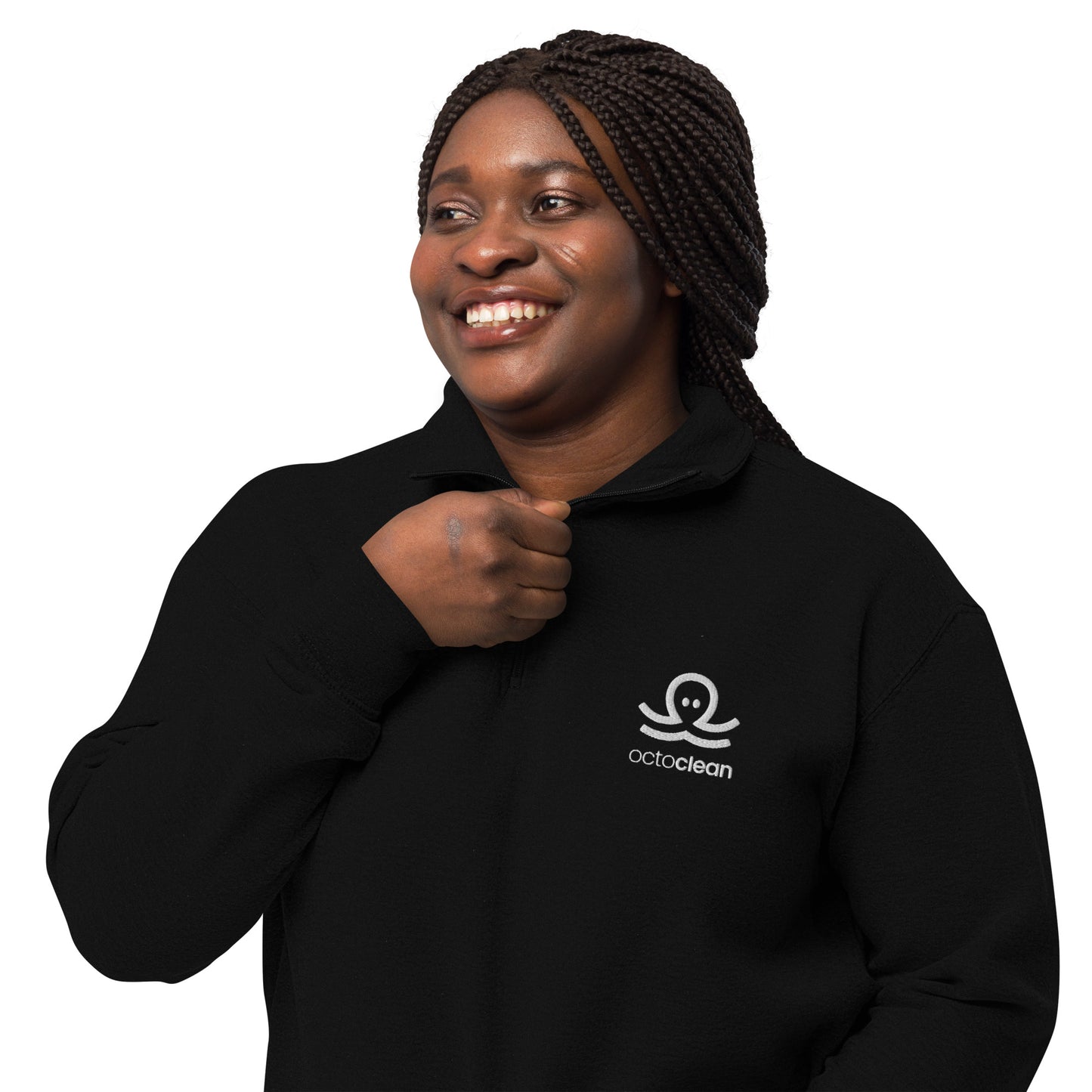 Unisex Embroidered fleece Pullover