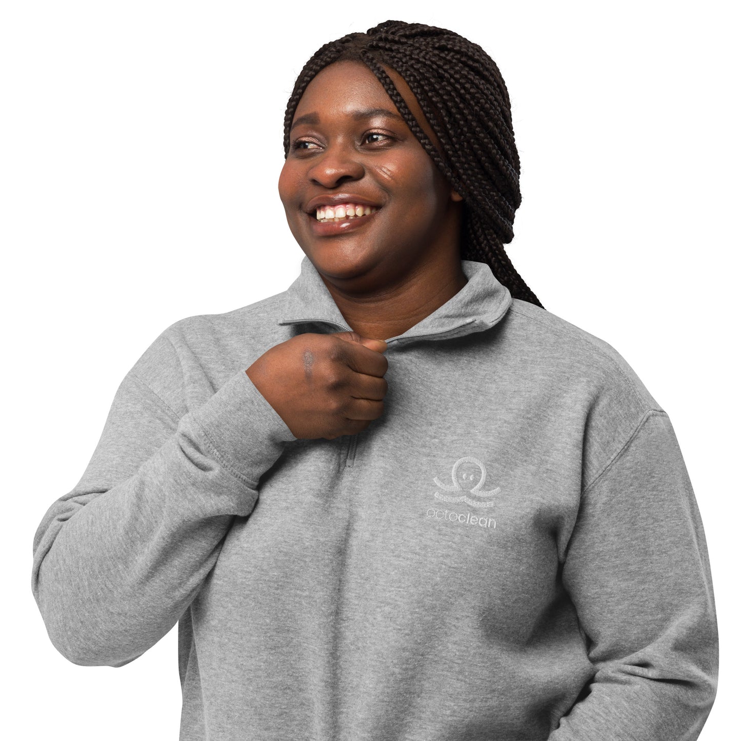 Unisex Embroidered fleece Pullover