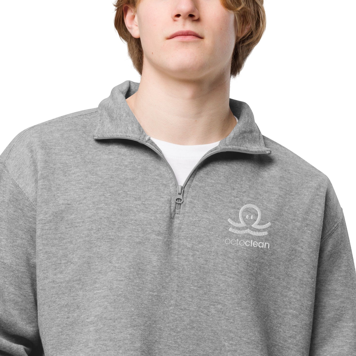 Unisex Embroidered fleece Pullover