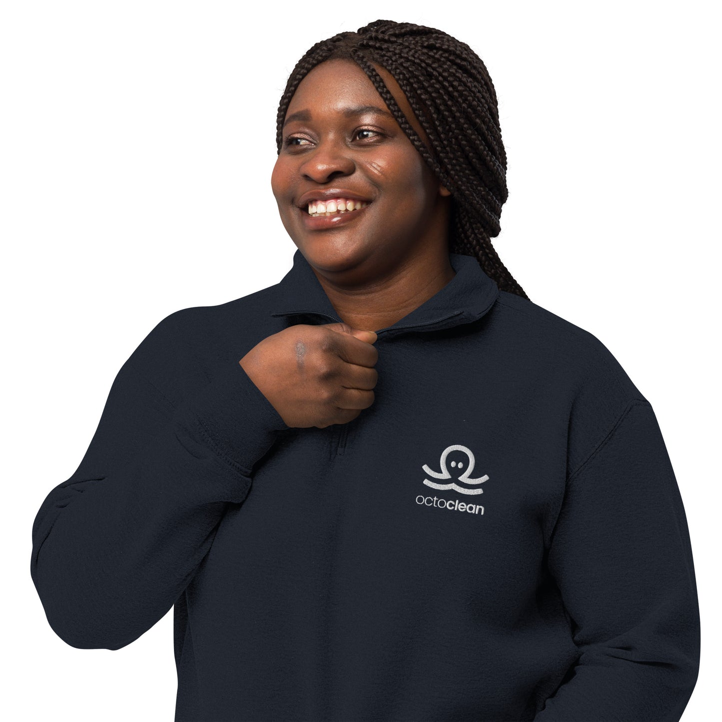Unisex Embroidered fleece Pullover