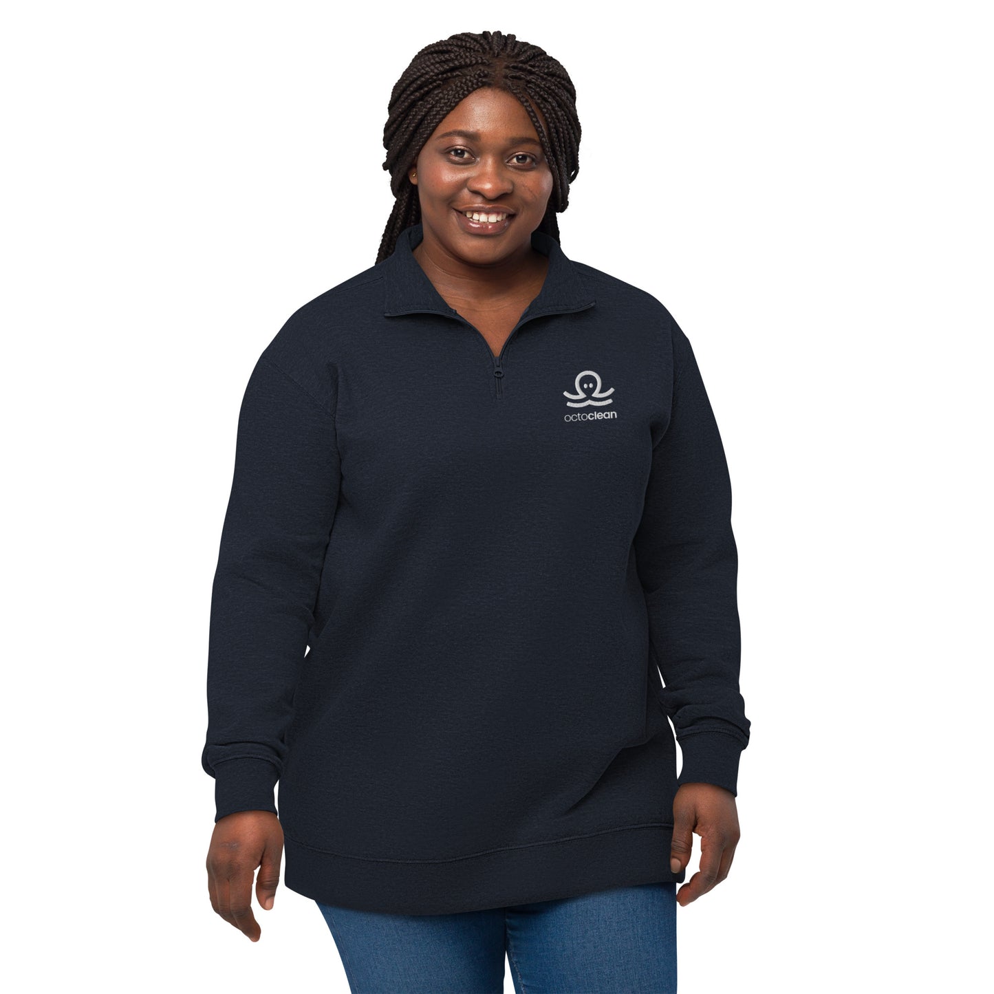 Unisex Embroidered fleece Pullover