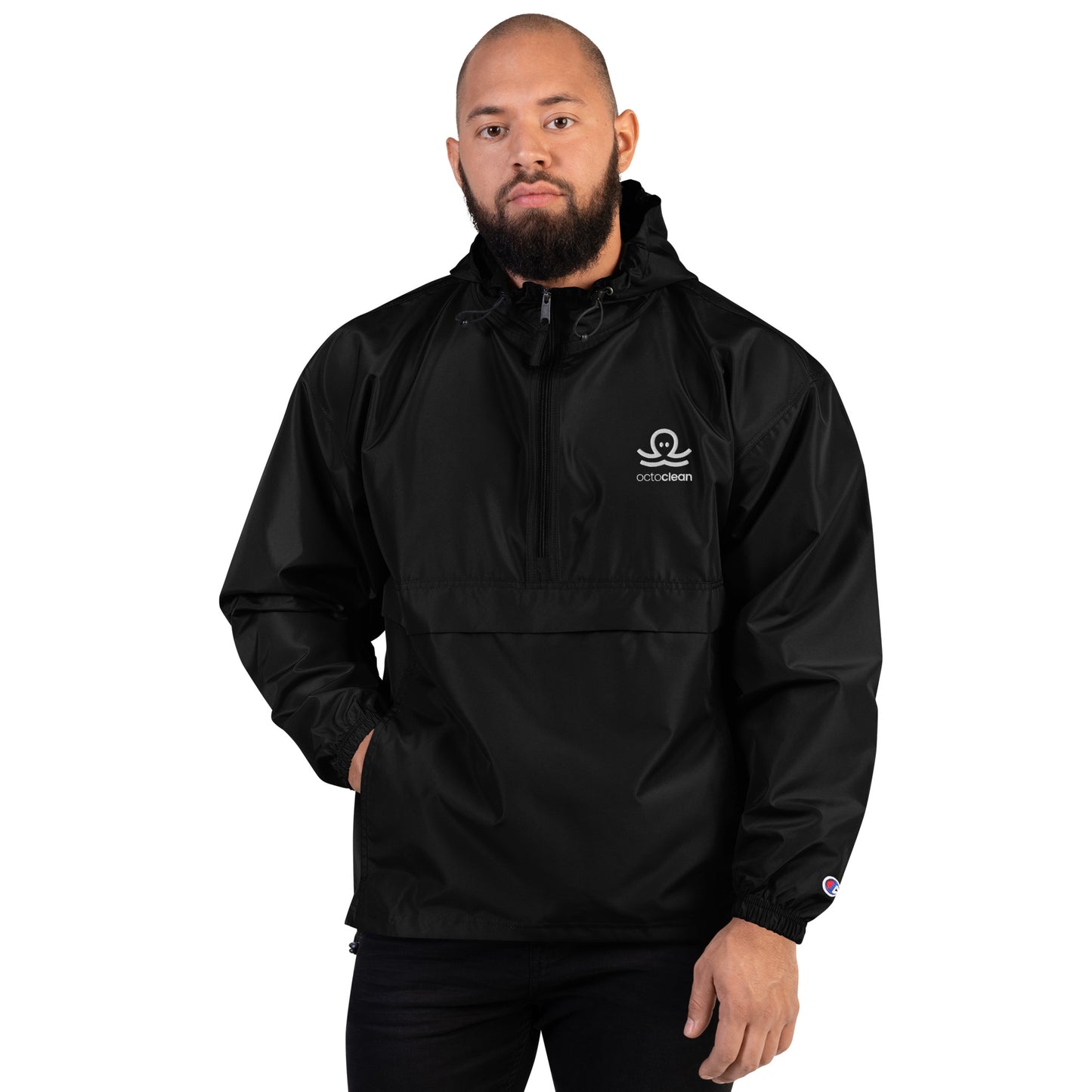 Embroidered OctoClean x Champion Packable Jacket