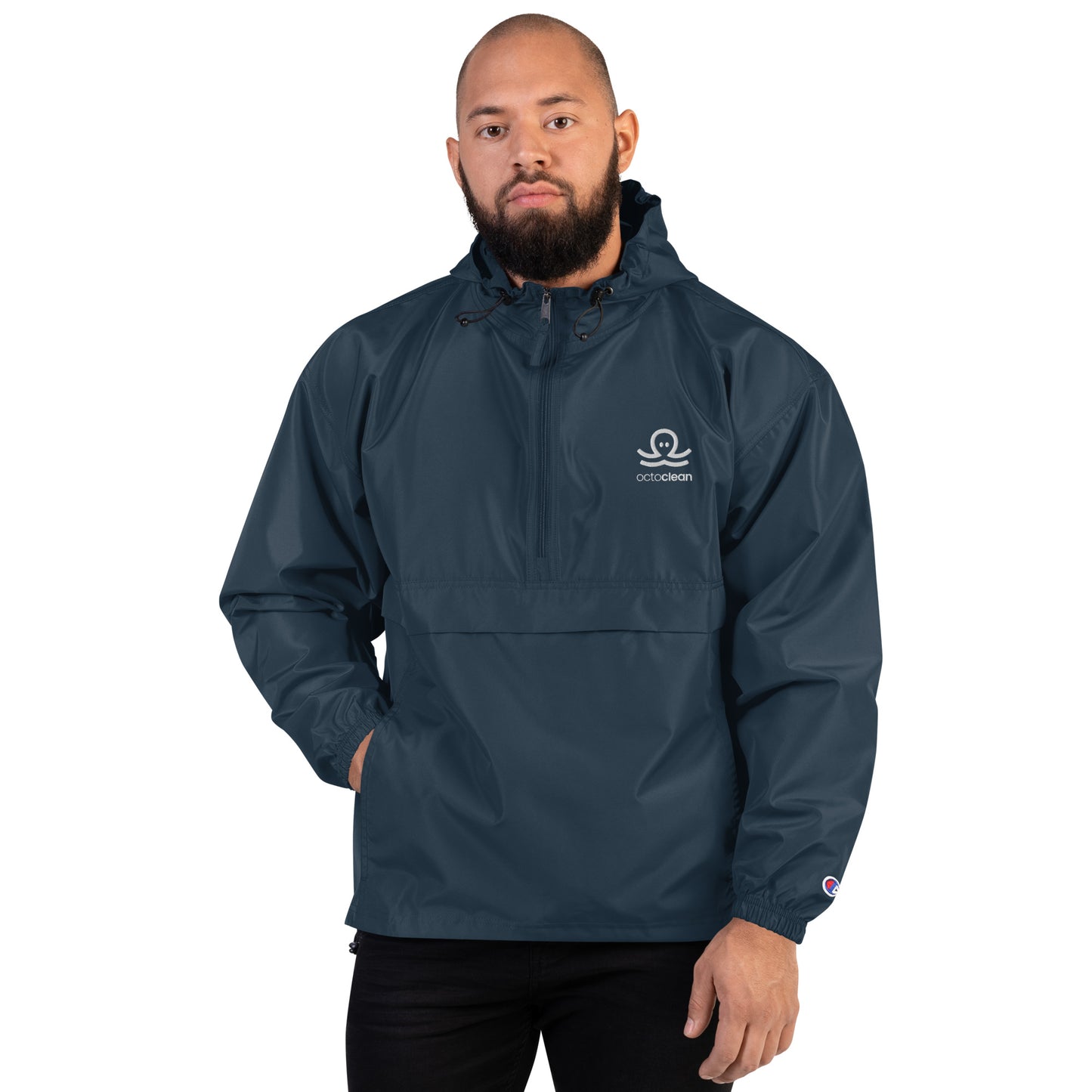 Embroidered OctoClean x Champion Packable Jacket