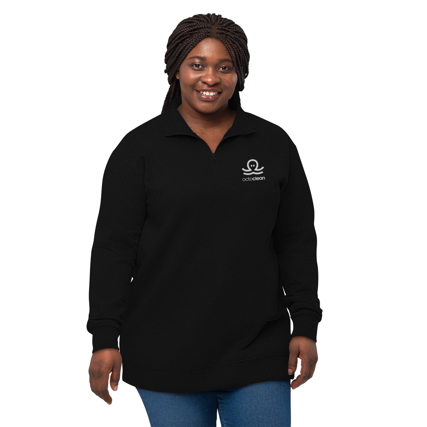 Unisex Embroidered fleece Pullover